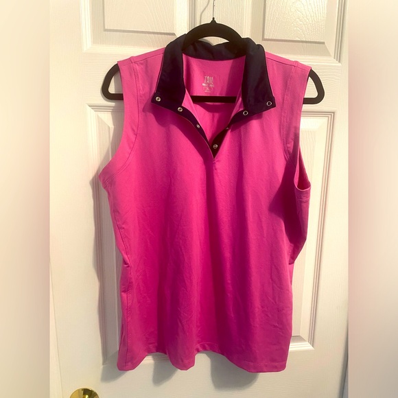 Tail Tops - Tail Pink and Black Sleeveless Top
